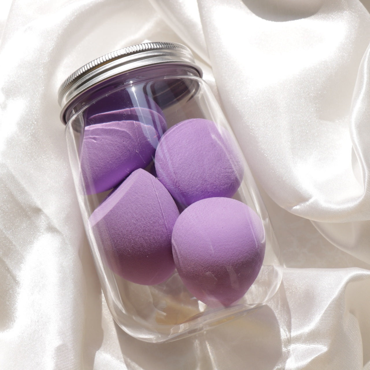 Canned Powder Puff Beauty Egg Box Makeup Sponge  Set