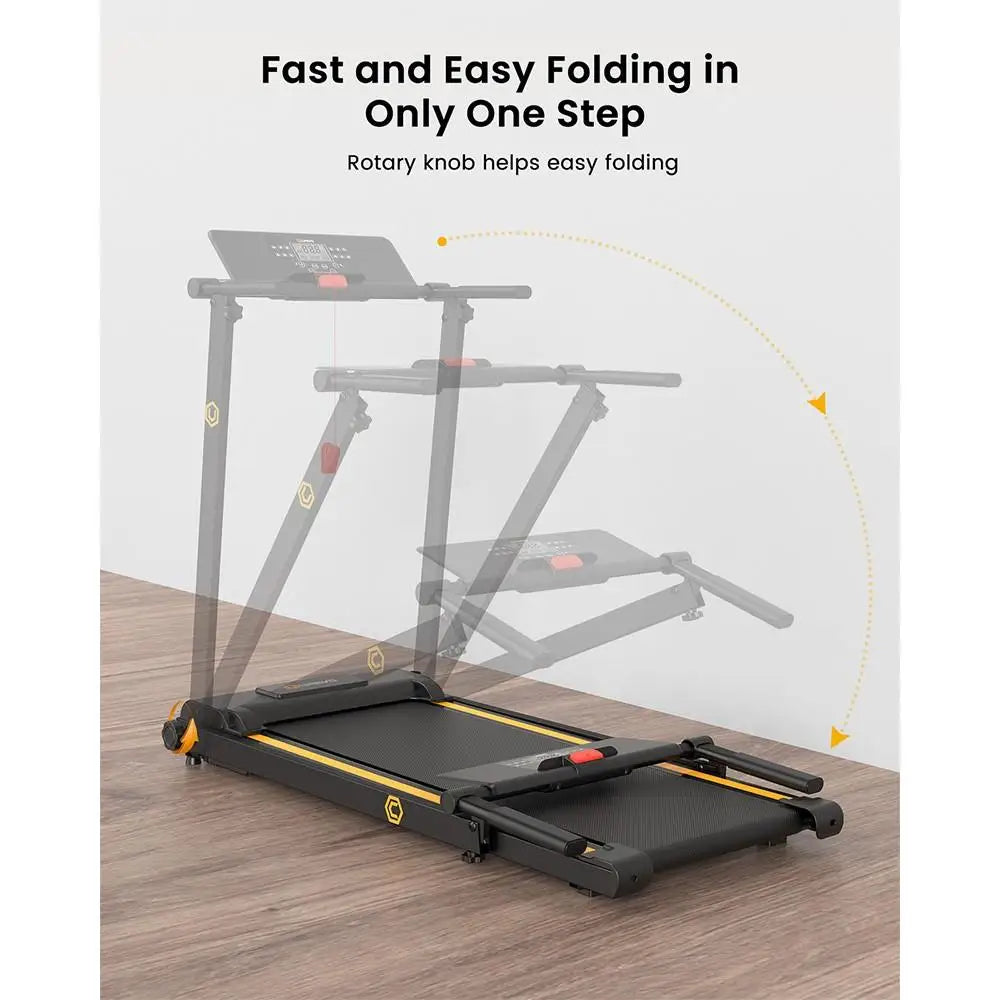 UREVO URTM006 Foldi mini Treadmill with 12 Built-in HIIT Programs