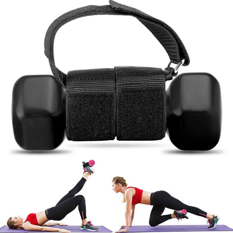 2pcs Dumbbell Leg Strap Trainer Belts Extensions Dumbbells