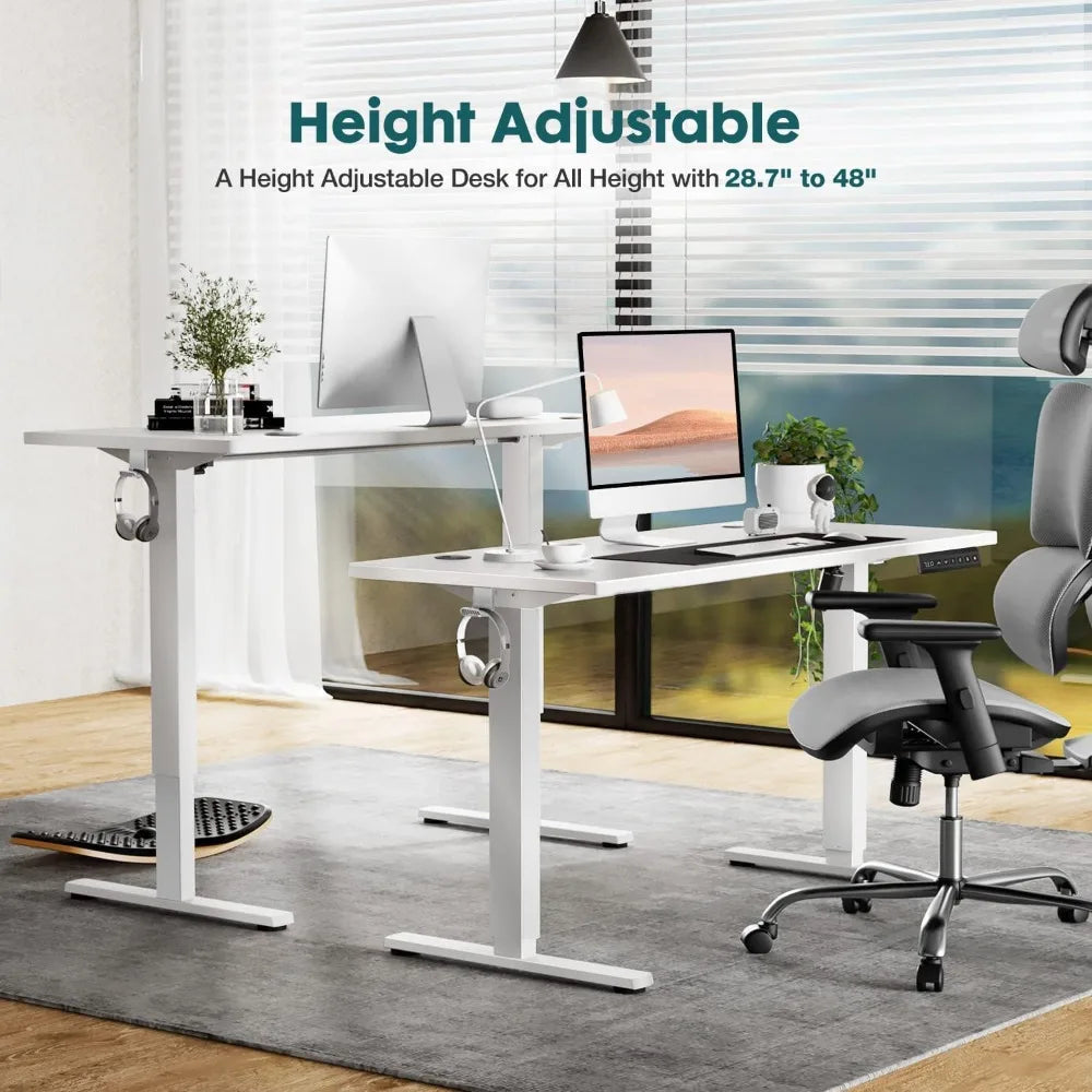 Adjustable Height Electric Sit/Stand Up Down Computer Table,