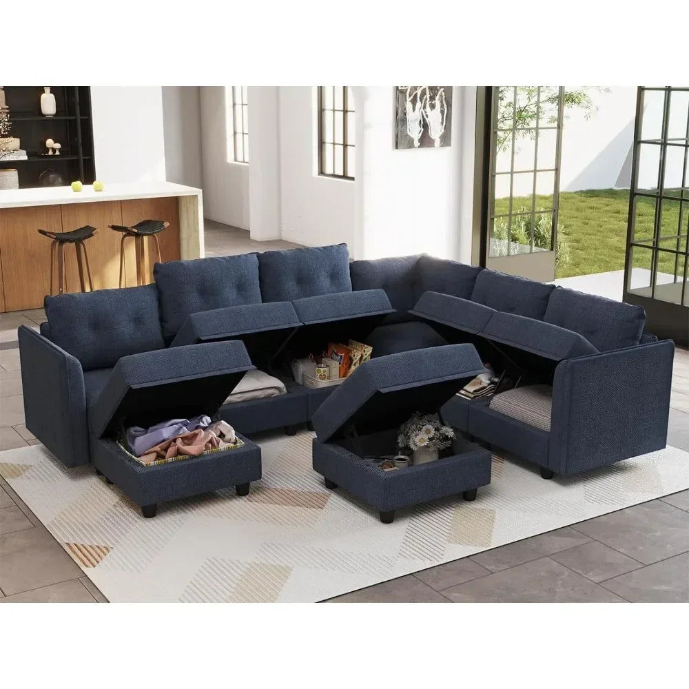 Modular Sectional Sofa with Storage Space with Reversible Chain