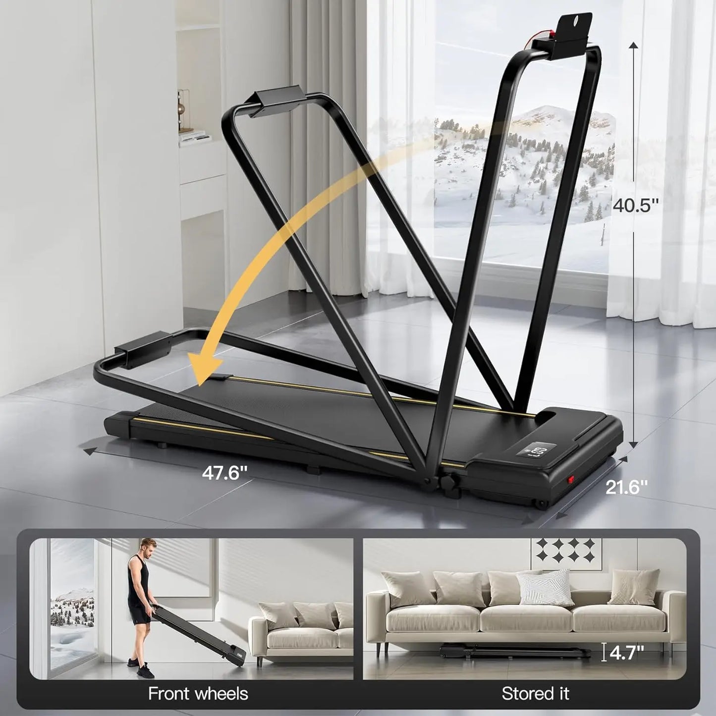 2 in 1 Foldable Treadmill