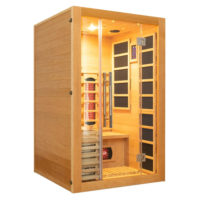 2023 New Canadian Hemlock Or Red Cedar 2 Person Size Infrared Sauna