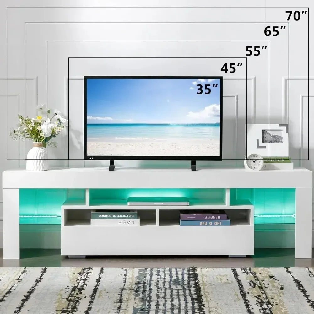 TV Stand for 65 Inch Entertainment Center White TV Stand