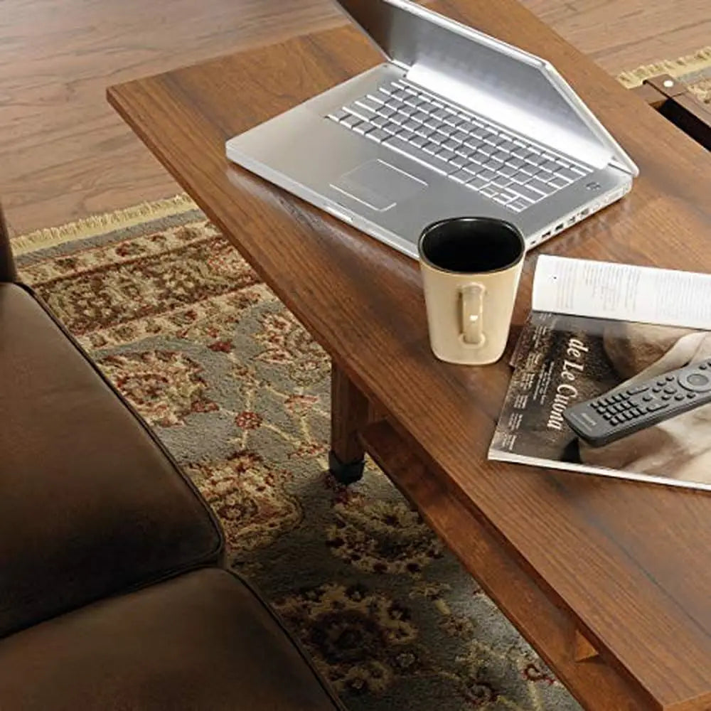 Wooden Lift-Top Coffee Table with Hidden Storage