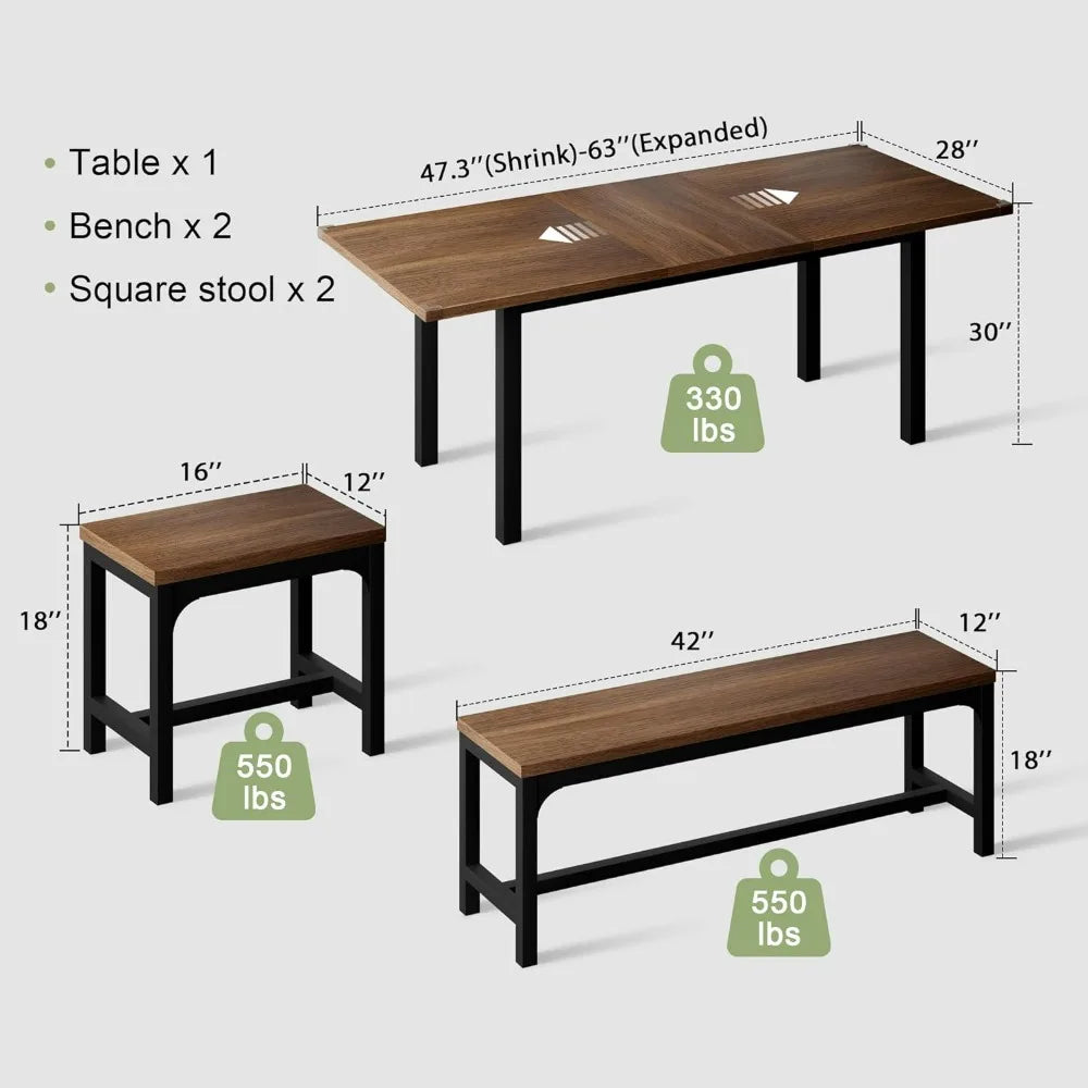 5-Piece Dining Table Set