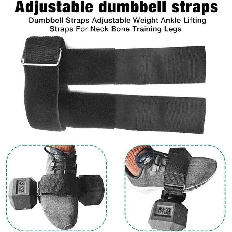 2pcs Dumbbell Leg Strap Trainer Belts Extensions Dumbbells