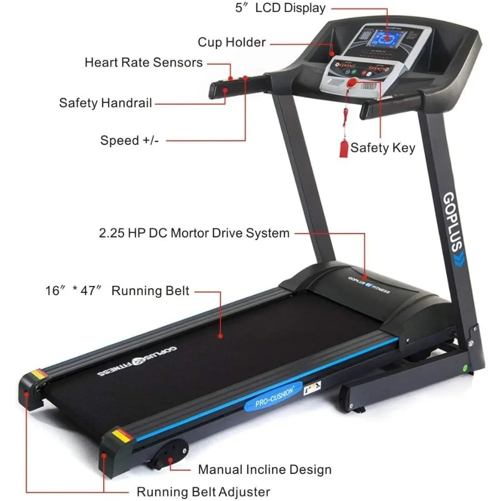 Folding Treadmill Electric Support