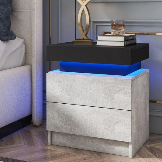 LED Nightstand Nightstand with Led Lights