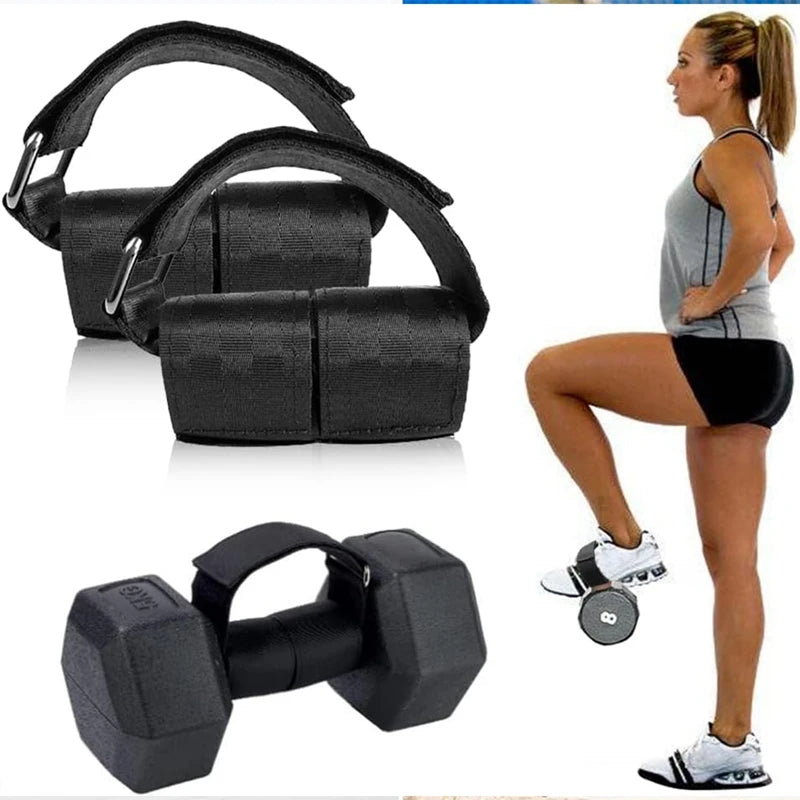 2pcs Dumbbell Leg Strap Trainer Belts Extensions Dumbbells