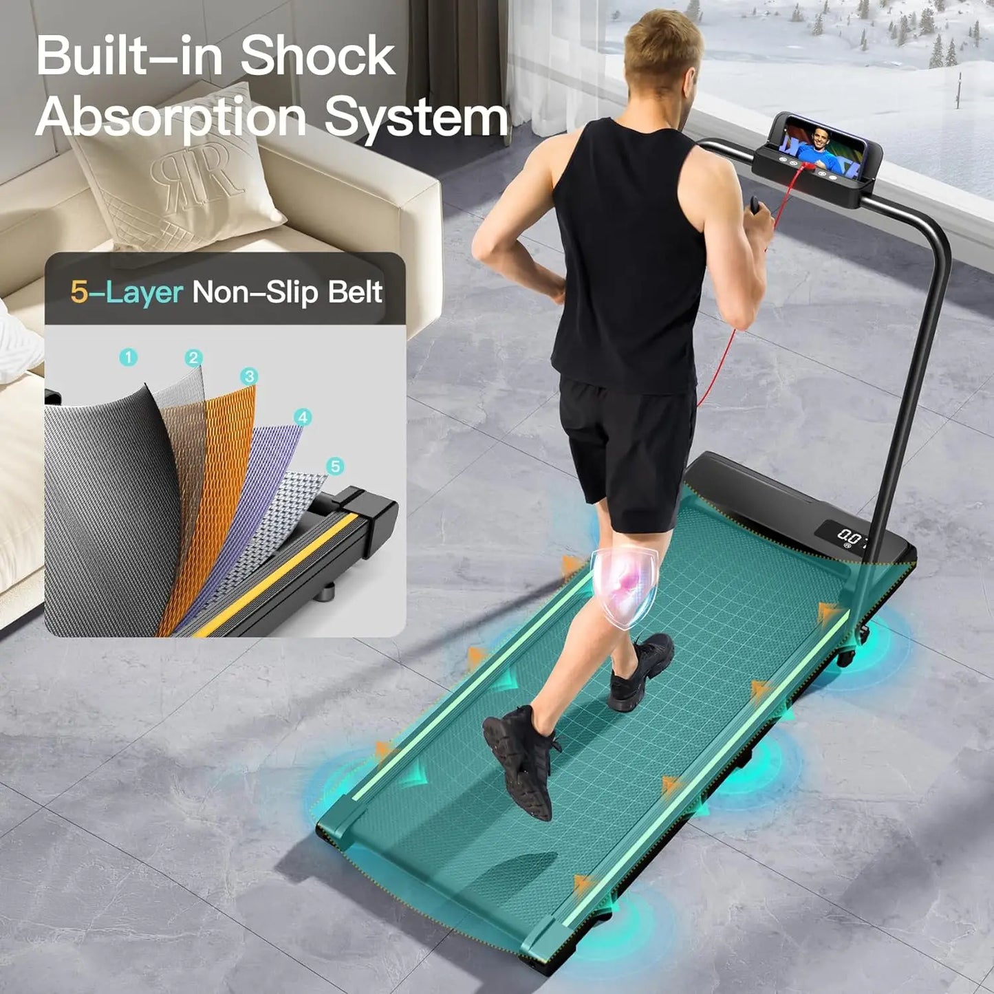 2 in 1 Foldable Treadmill