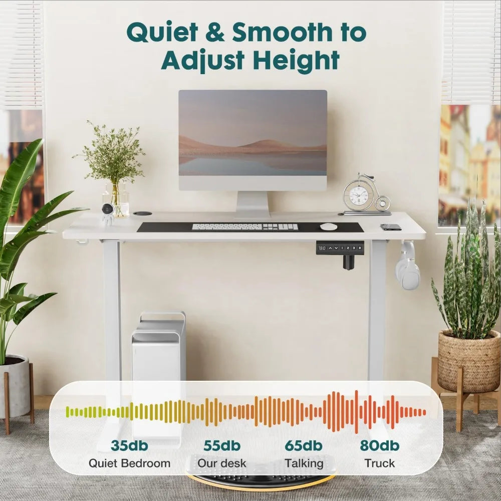 Adjustable Height Electric Sit/Stand Up Down Computer Table,