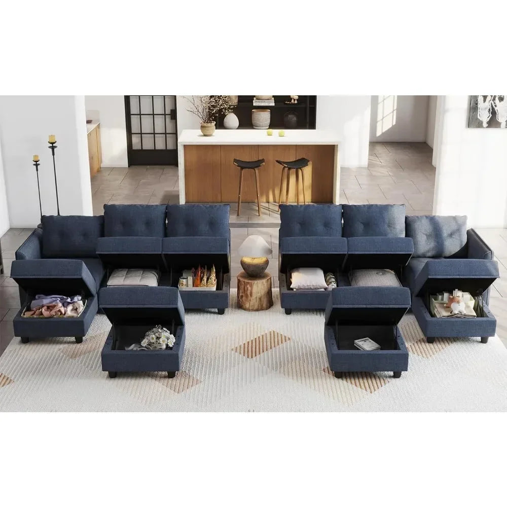 Modular Sectional Sofa with Storage Space with Reversible Chain