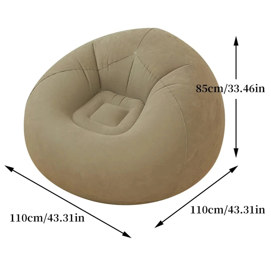 Large Lazy Inflatable Sofa Chairs PVC Lounger Seat Bean Bag