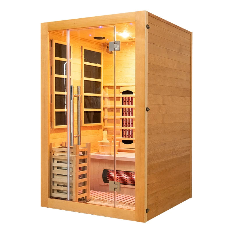 2023 New Canadian Hemlock Or Red Cedar 2 Person Size Infrared Sauna