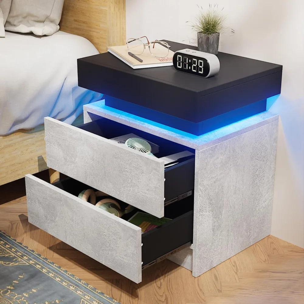 LED Nightstand Nightstand with Led Lights