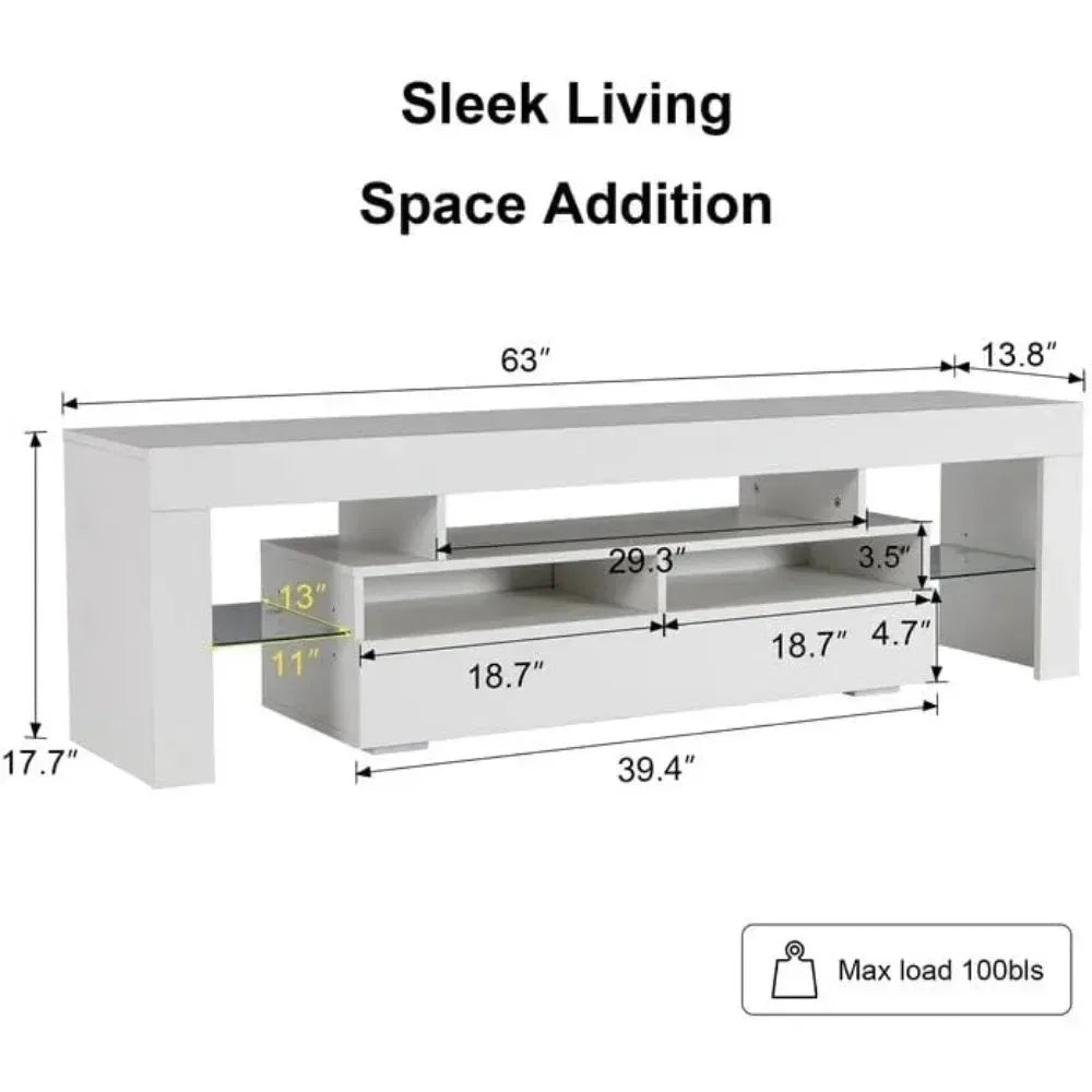 TV Stand for 65 Inch Entertainment Center White TV Stand